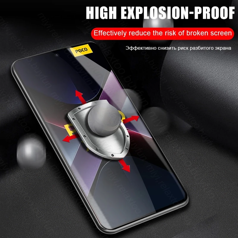 PocoX7Pro حافظة 2 قطعة 999D لينة هيدروجيل فيلم ل Poco X7 برو 5G منحني واقي للشاشة Poko Little X 7 X7Pro 7X وليس الزجاج PocoX7