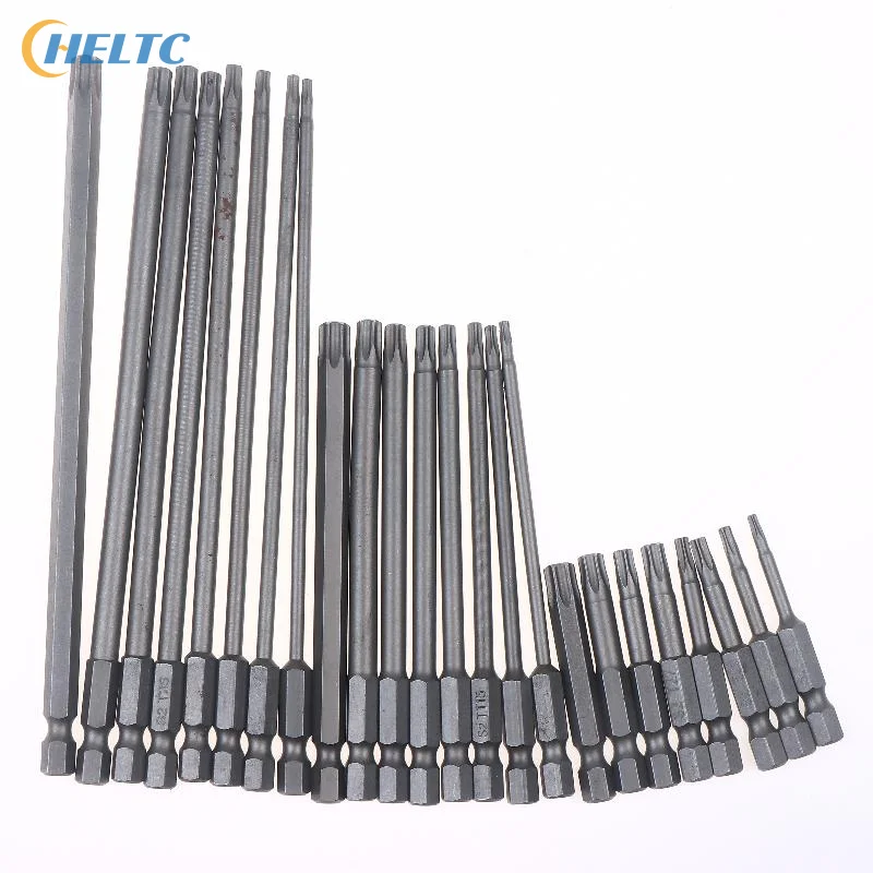 8PCS Torx Screwdriver Bit Set 1/4 Inch Hex Shank Magnetic Star Bits T8-T40 For Drill Wrench 50mm 100mm 150mm