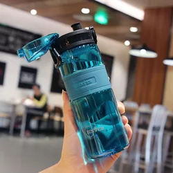 500ML Water Bottle Motivational Sport Water Bottle Leakproof Drinking Bottles Outdoor Travel Gym Fitness Jugs Kitchen Drinkware