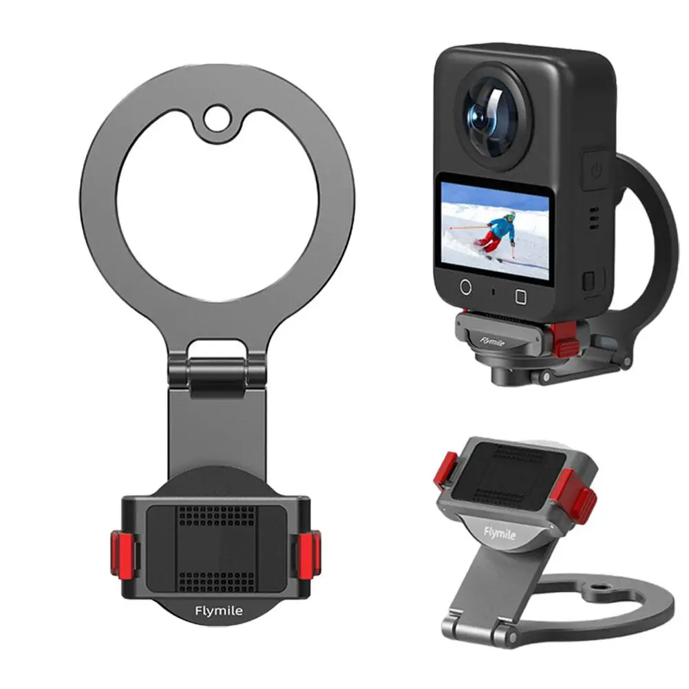 コールドシューカメラマウントホルダー、DJIアクションカメラ用三脚マウント、マグセーフ磁気ホットシューカメラアダプター（1/4インチネジ穴付き）