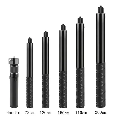 Paquete de palo de Selfie con mango para Insta360 X4 X3 X2 GoPro 12 11 10 9 DJI Action 4 3 cámara SJCAM Bullet Time palo de Selfie Invisible