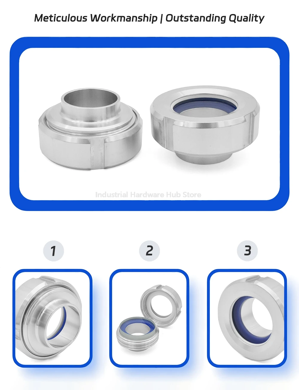 Sanitär-Schauglas aus Edelstahl 304, geschweißtes Rundgewinde-Verbindungsglas in Lebensmittelqualität, 25 mm-108 mm, hygienisches Sichtglas für Tankrohr – Detail 11