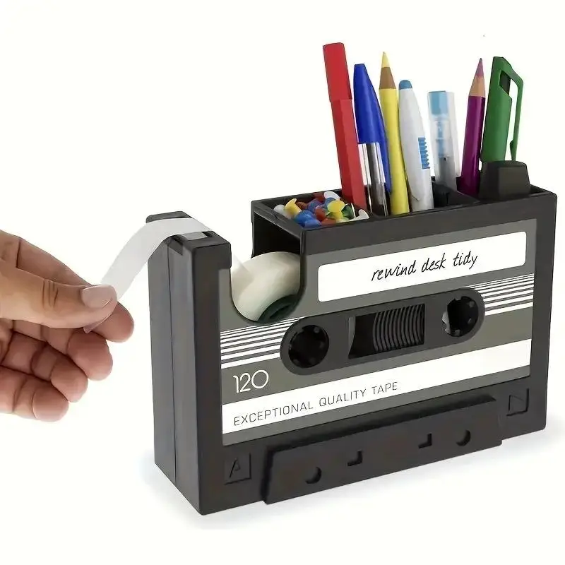 suporte-de-canetas-multifuncional-2-em-1-organizador-criativo-de-mesa-de-escritorio-dispensador-de-fita-cassete-retro