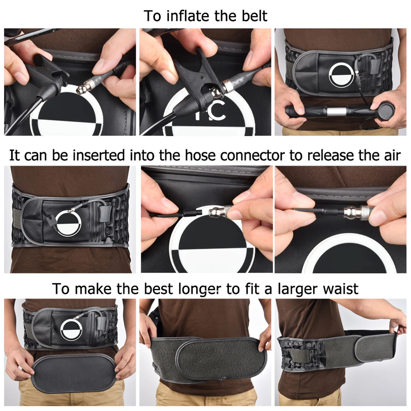 Lumbar Support Belt Inflatable Lumbar Spine Air Traction Brace Wasit Protector Health Care Decompression Back Belt for Men Women