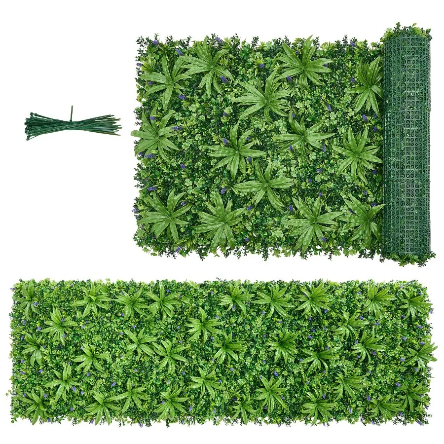 

Artificial Plant Wall for wedding, indoor, outdoor garden, backyard: 40 x 120 in boxwood panels, sun protection greenery backdr