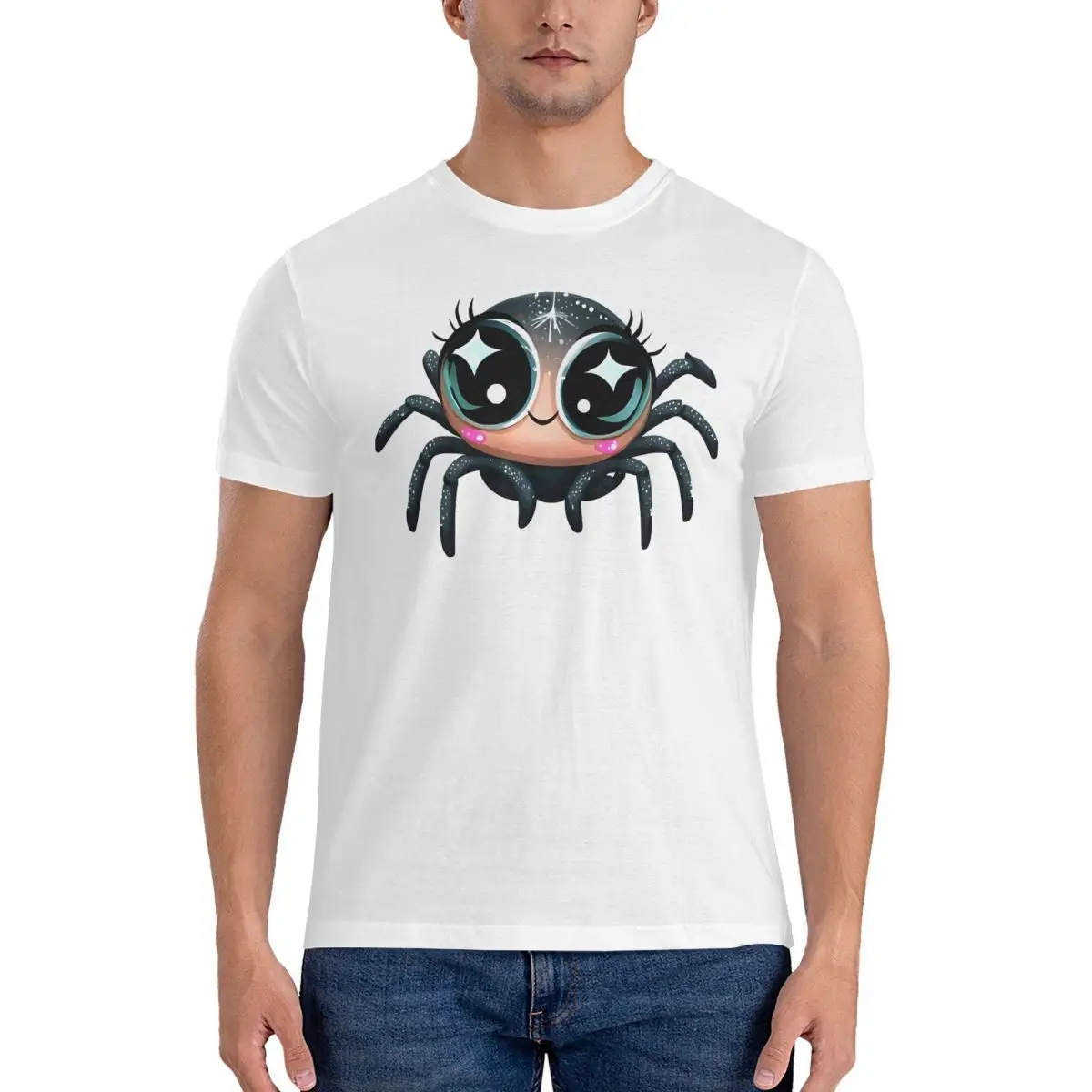 Men Itsy Bitsy Sparkle T Shirt Lucas The Spider 100% Cotton Clothing Novelty Short Sleeve Crew Neck Tees Summer T-Shirt