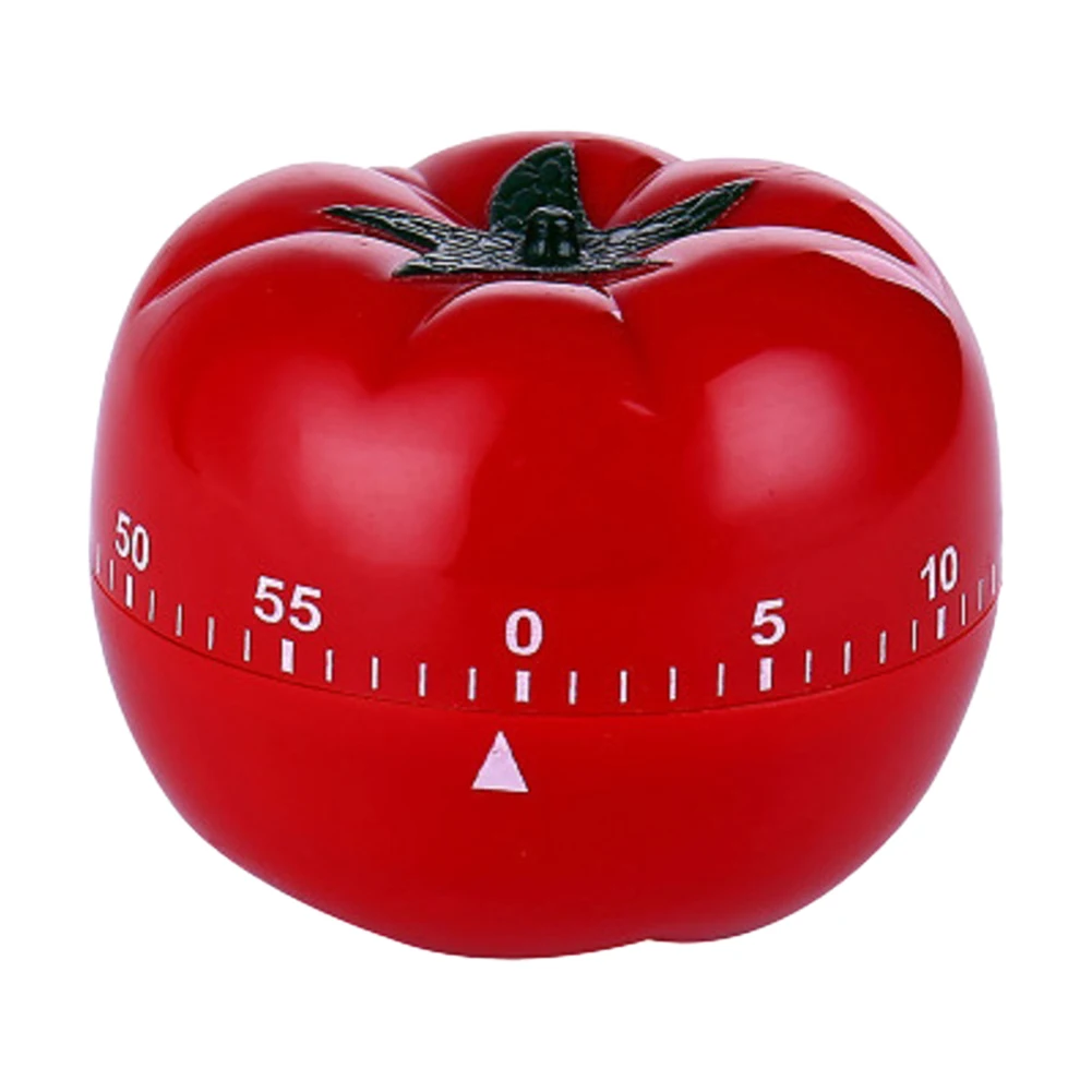 Red Tomato Shape Kitchen Cooking Timer Reminder Alarm Clock Creative Cute Timer Mechanical Timer Durable Cooking Gadgets