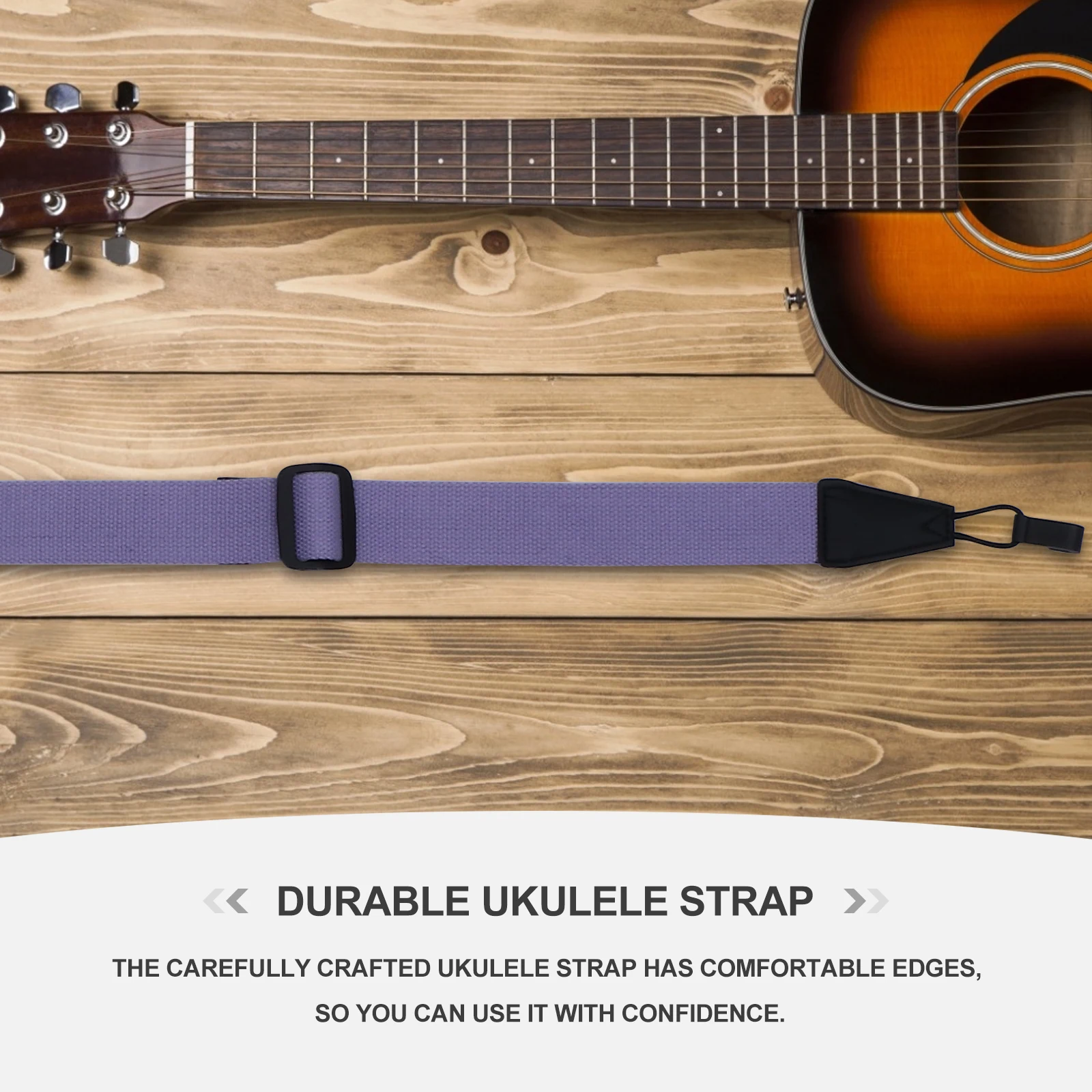 

1Pcs Ukulele Strap Simple Elegant Lightweight Durable Long-Lasting Protection Professional Adjustable Accessory