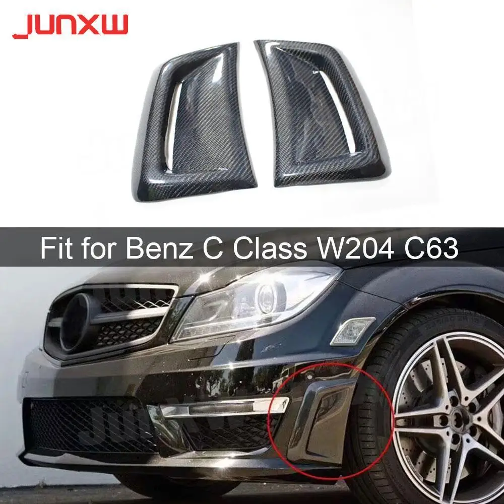 

Carbon Fiber Front Bumper Side Air Vents Stickers For Benz C Class W204 C63 AMG 2012-2014 FRP Fenders Vents Trims Covers