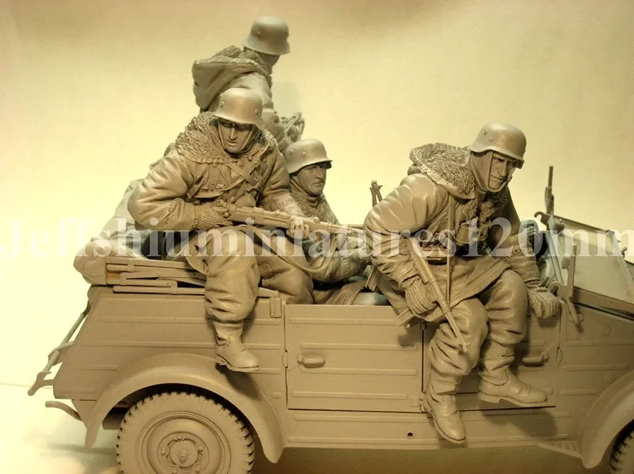 1/16  Miniature  military Army Assault Combat Team 5 Person Resin Figure Soldier Model Kit Unassembled Unpainted Free Shipping