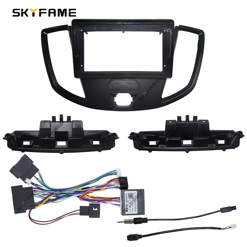 SKYFAME Car Frame Fascia Adapter Canbus Box Decoder Android Radio Dash Fitting Panel Kit For Ford Transit