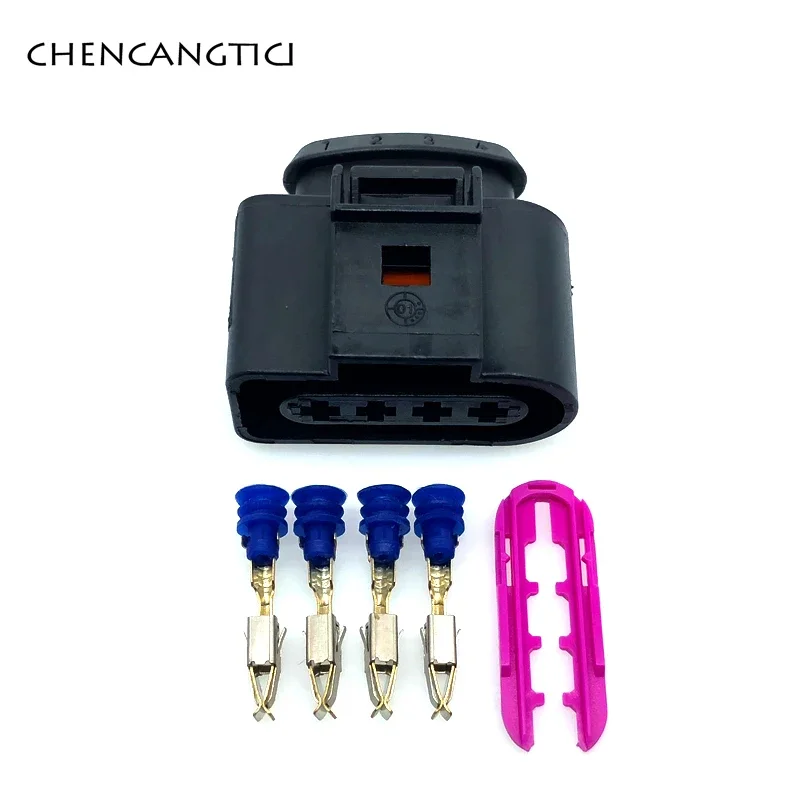 

1 Set 4 Pin 3.5MM VW Skoda VAG Automotive Connector 4B0973724 Coil Extension Adapter Electrical Wire Plug 1J0973724 For AUDI