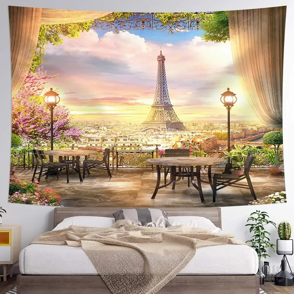 Beautiful garden flowers home decoration hanging cloth living room printed background cloth room dormitory wall tapestry