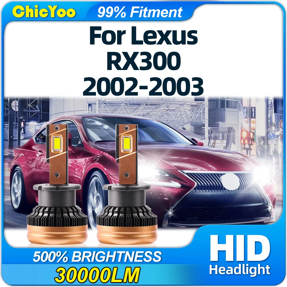 

30000LM D2R LED Headlights HID Bulbs 120W Canbus Car Lights 12V 6000K Plug And Play Xenon Lamps For Lexus RX300 2002 2003