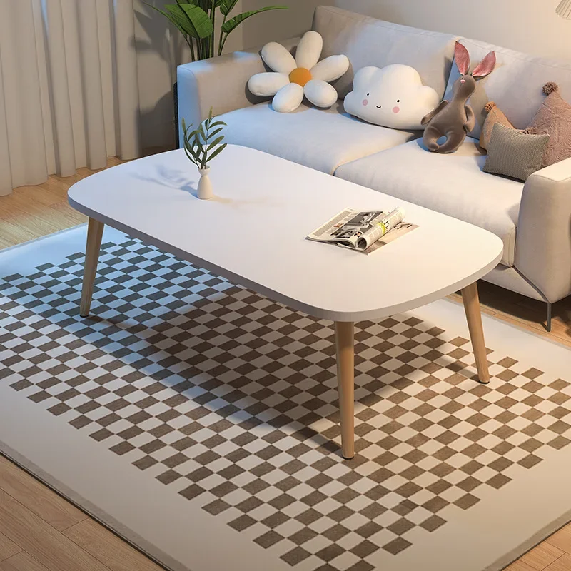 

Household Goods Folding Coffee Table Small Apartment Solid Wood Leg Folding Table Simple Modern Bedroom Bay Window Small Table