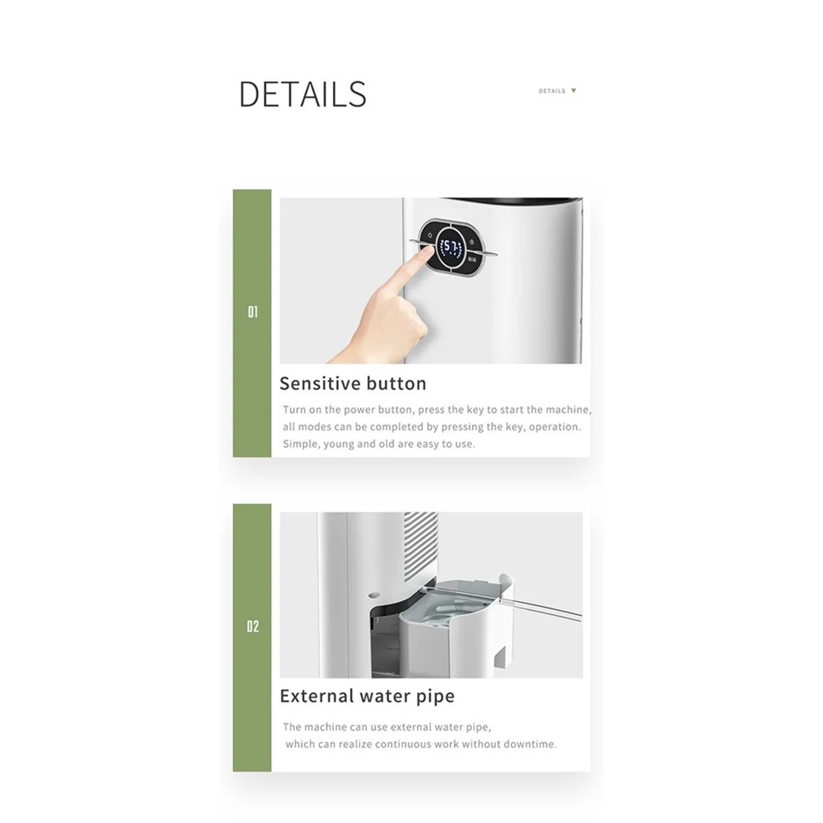 1200 مللي مزيل الرطوبة امتصاص الرطوبة مجفف الهواء مزيل الرطوبة الهواء الهادئ للمنزل الطابق السفلي غرفة نوم الحمام الاتحاد الأوروبي التوصيل