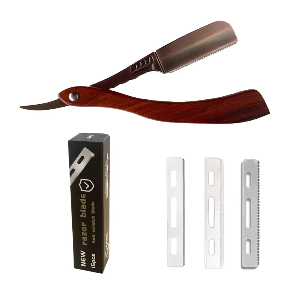 15 Pcs Single Edge Anti-Scratch Razor Blades Stainless Steel Utility Single Blades for Barber Shave Glass Scraper
