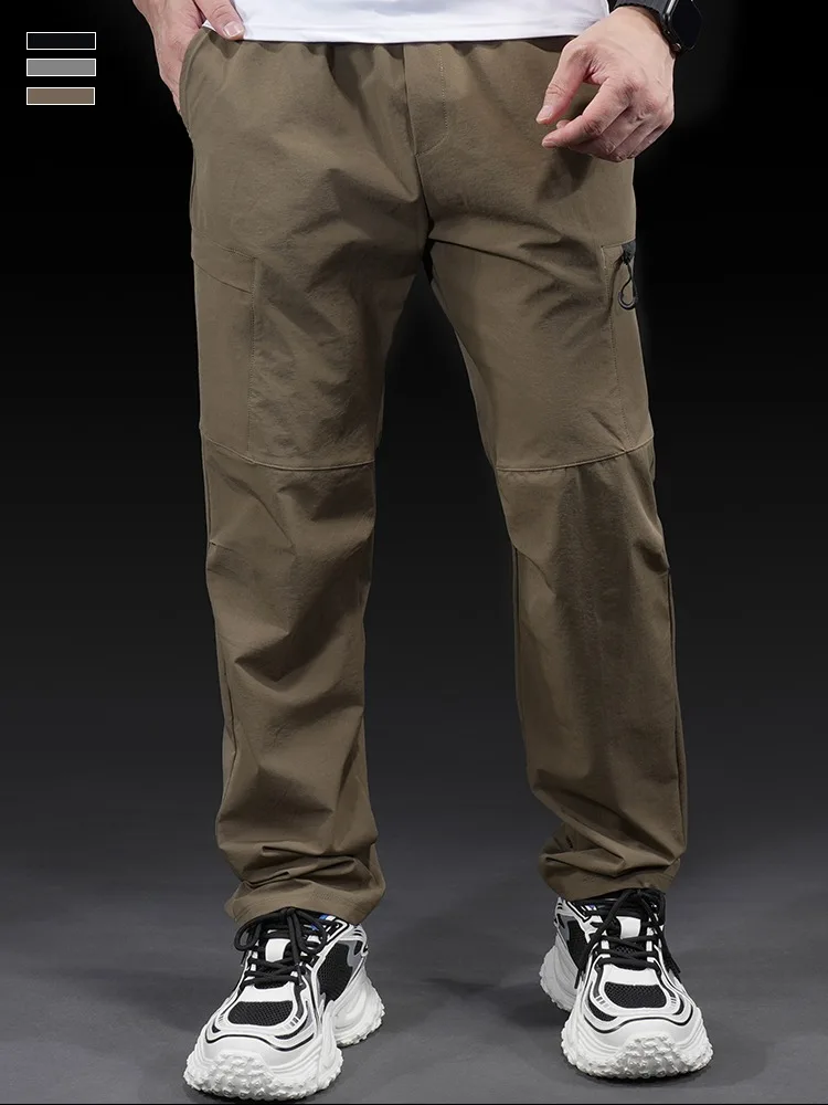 

Мужские повседневные брюки для занятий спортом на открытом воздухе, свободные прямые комбинезоны, мужские длинные брюки большого размера, ветрозащитные брюки для бега, тренажерного зала и фитнеса