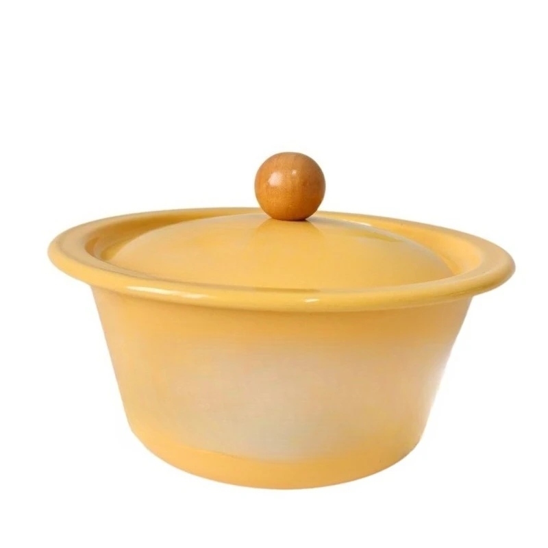 

Retro enamel enamel with lid enamel bowl household lard basin with chili seasoning basin storage basin moisture-proof