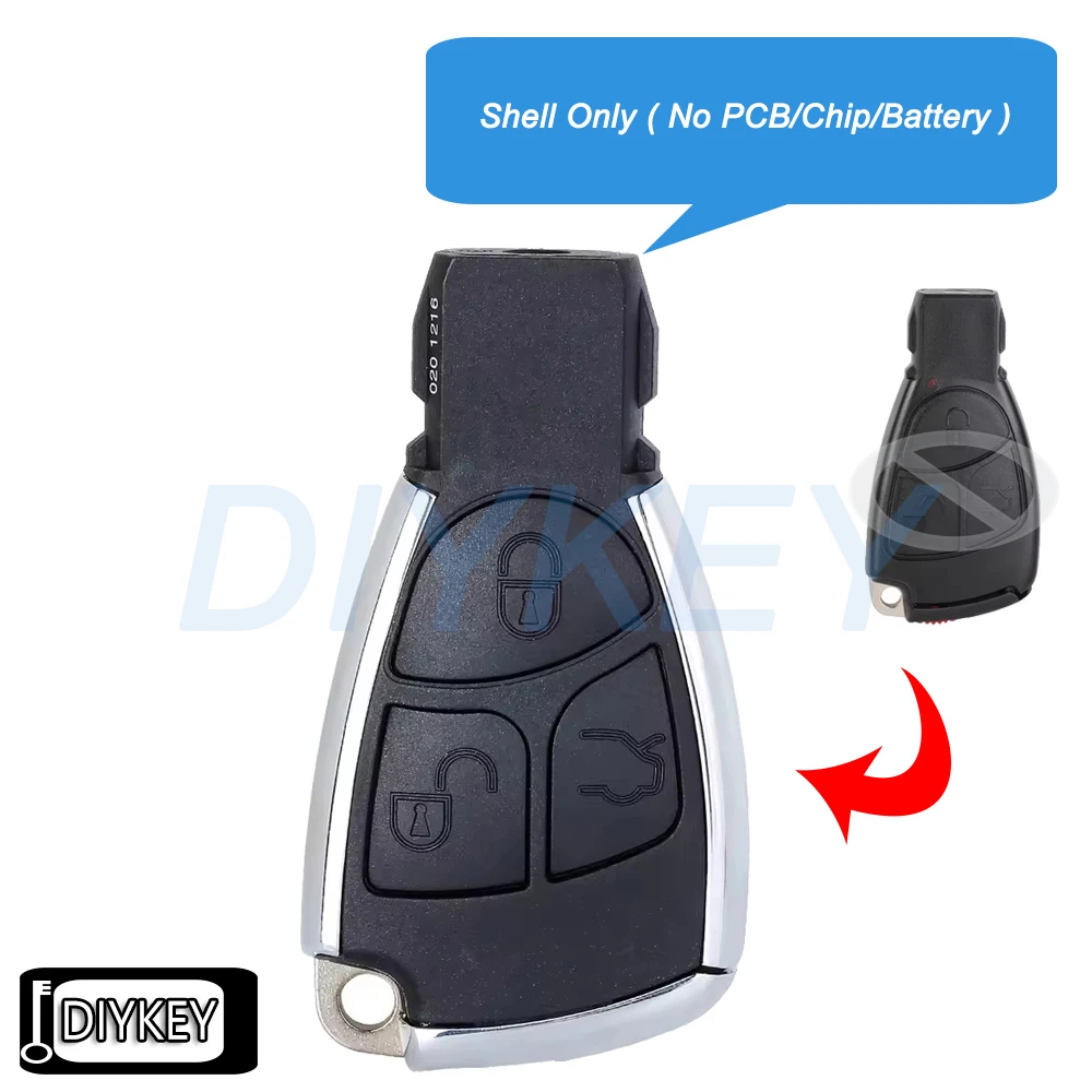 

3-кнопочный модифицированный чехол для дистанционного ключа автомобиля для Mercedes Benz B CLS C E S ML CLA CLK CL W203 W204 W205 W210 W211 W212