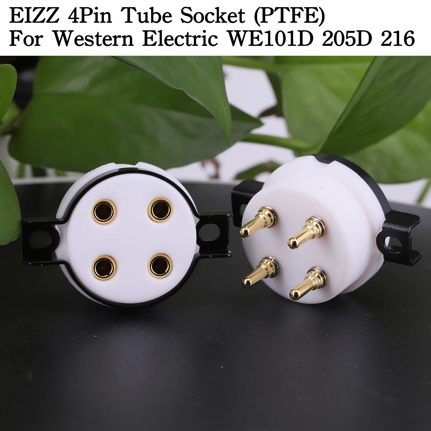 

EIZZ 4PIN Tube Socket Valve Base PTFE For Western Electric WE101D 216 205D Electron Tube Amplifier Audio Vintage HIFI