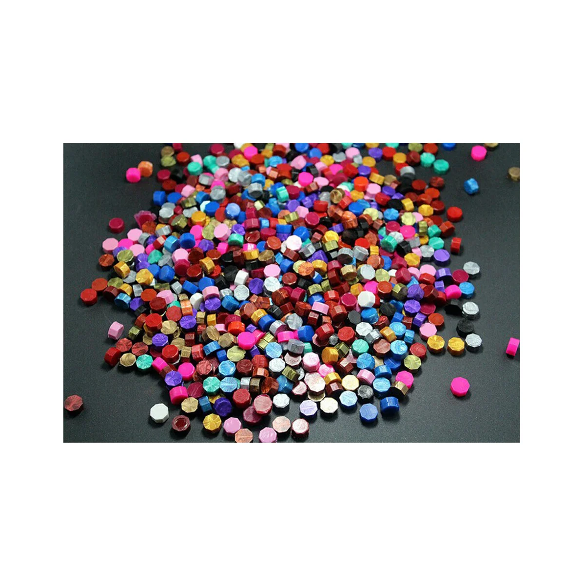 100Pcs European Retro Octagon Sealing Wax Beads Assorted Colors Smokeless Wax Seal Kit for Envelopes Invitations Cards Crafts