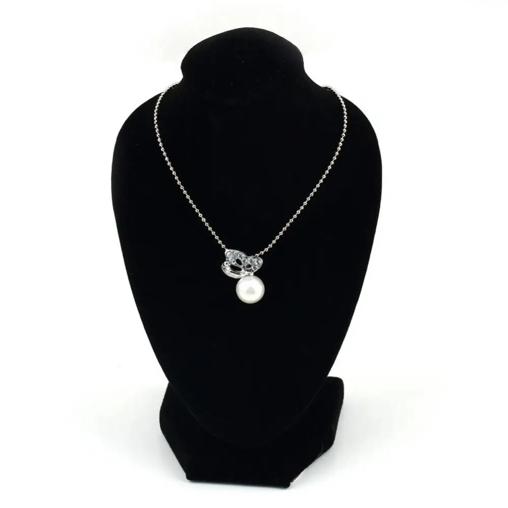 Jewelry Black Mannequin Necklace Pendant Display Stand Holder Show Decorate