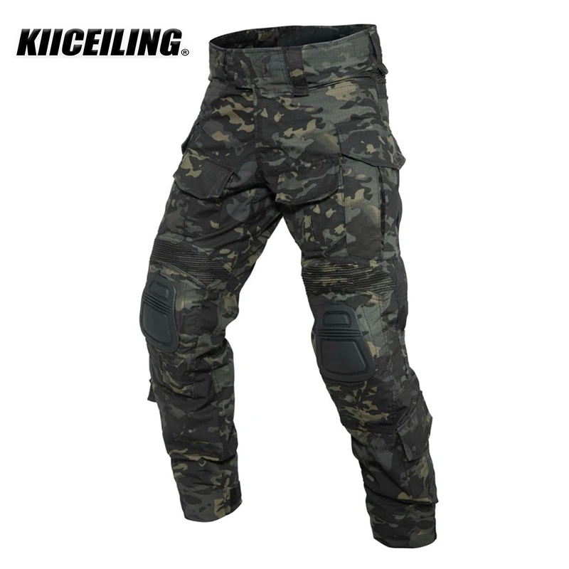 

KIICEILING MP-G3 Cargo Pants Men Tactical Pants Camouflage Ripstop Hunting Waterproof Pants Women Streetwear Joggers