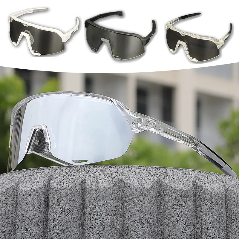 

Luxury Brand Fashion Outdoor Cycling Sun Protection Goggles S3 Photochromic Sport Sunglasses Color Changing UV-resistant Comfort