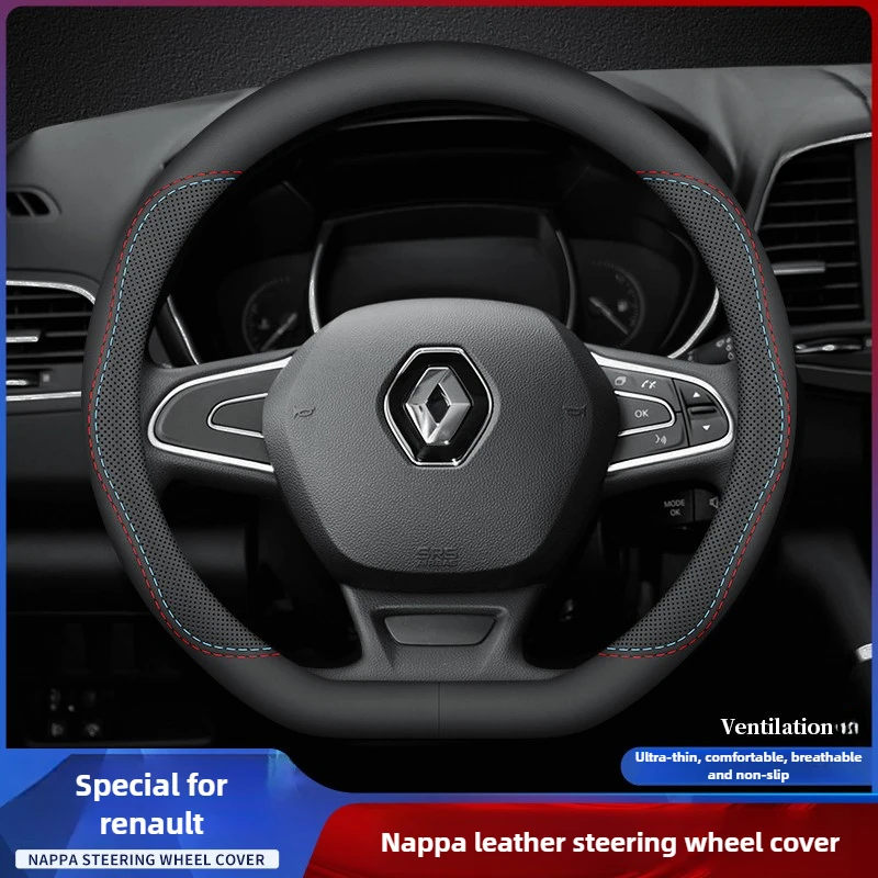 

Car Steering Wheel Cover for Renault Koleos Megane RS Captur Clio Laguna 3 Grandtourer Estate Sandero Espace Auto accessories