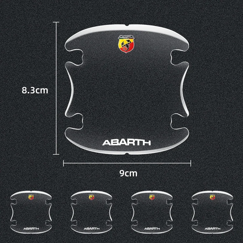 Transparent Car Door Bowl Handle Protective Film Trim Anti-Scratch Stickers For Fiat Abarth 595 Abarth 500 Abarth 124 Spider - view 6