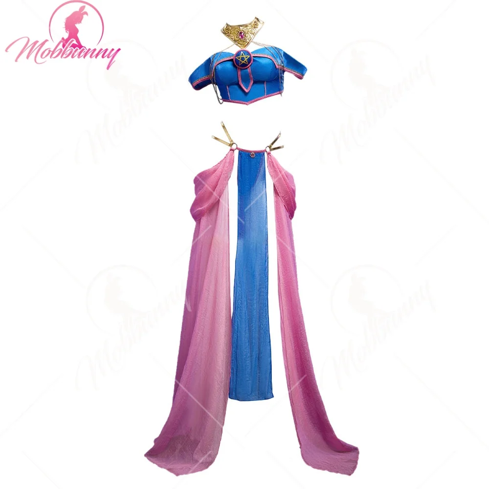 

MOBBUNNY Women Anime Cosplay Costume Sexy Lingerie Magician Dance Dress Outfit Strapless Top and Thong with Hat Halloween
