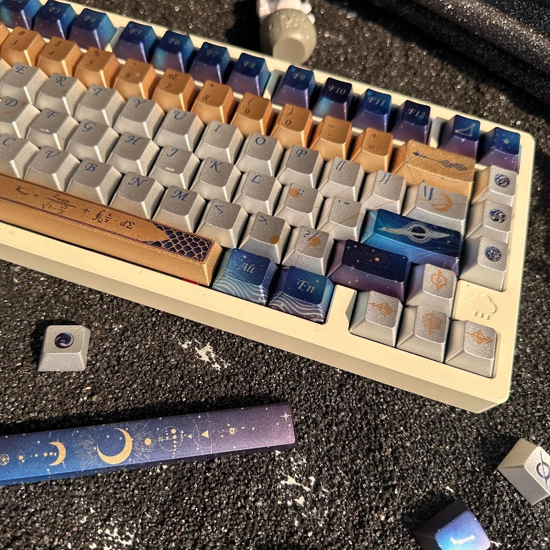 

Metallic Paint Personalized Keycap Set Pbt Heat Sublimation Custom Cherry Profile Keycaps for Mechanical Keyboard Cosmic Key Cap