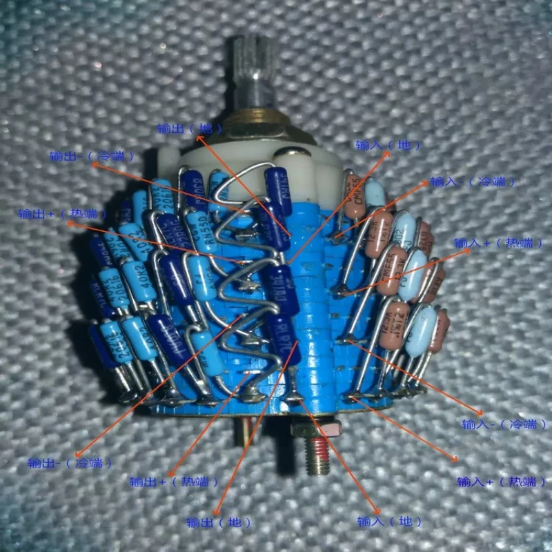 4x24 stepped 100k potentiometer (with dale resistor quad 100k) four-channel volume potentiometer