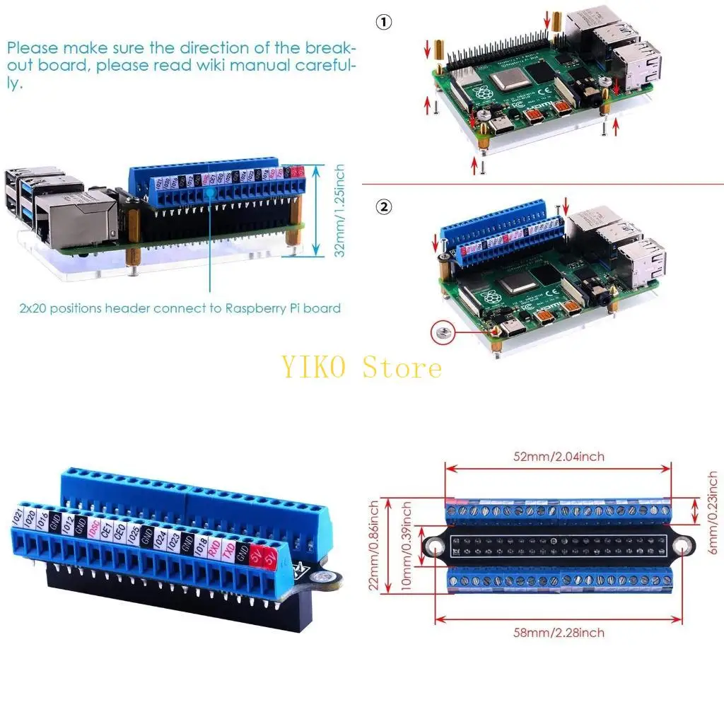 

Микроразъем модуля коммутационной платы K32C GPIO клеммной колодки