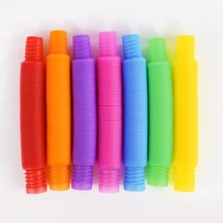 8-32pcs Flexible Pop Tubes Sensory Fidget Toys Stress Anxiety Relief Stretch Tube Toddlers Kids Birthday Party Favors Gifts