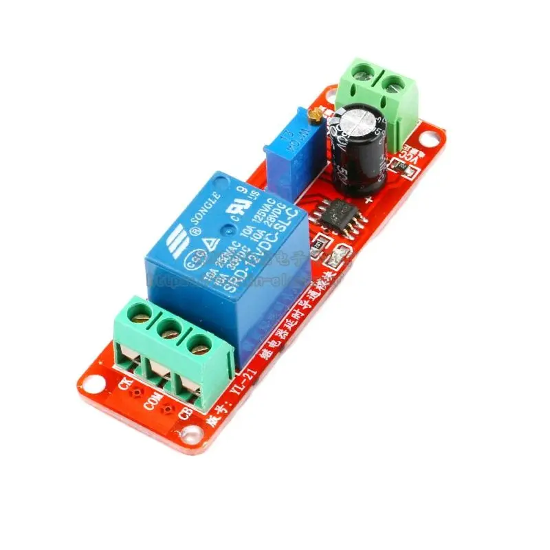 12V Delay Pull-In Relay Module Monostable Switch Conduction Delay Electronic Component