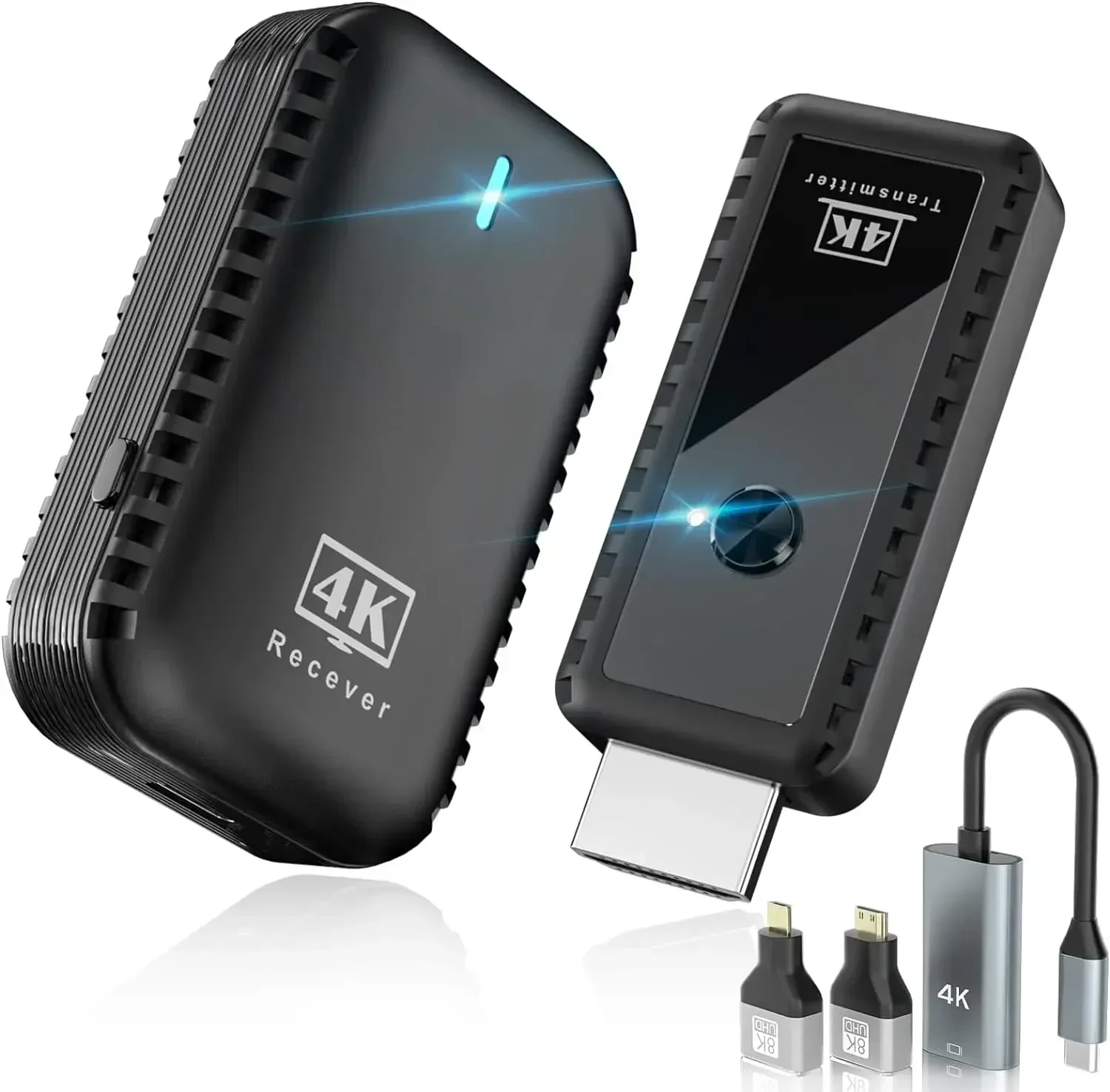 30m Wireless HDMI Transmitter and Receiver with Type-C Extender, Suitable for Connecting 5G Laptops To Monitors and Projectors