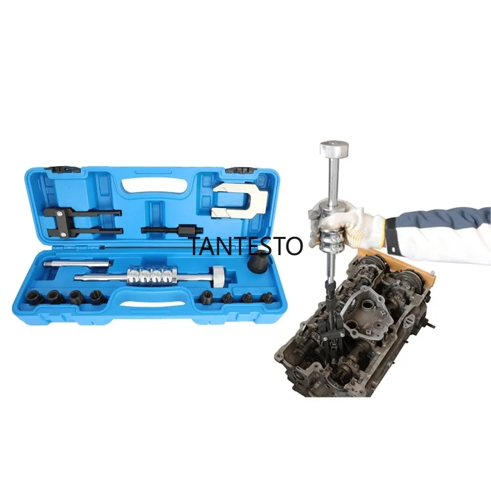Diesel-Einspritzdüsen-Abzieher-Set zum Entfernen von Einspritzdüsen mit Gleithammer, M8-M22 U-förmigen Adaptern und 2-Backen-Einspritzdüsen – Detail 1
