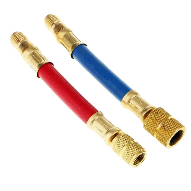 8Pcs Car Air Conditioner Refrigeration Hose Set Air Condition Filling Kit Air Conditioning Adaptor CT-138 Converting Adapters