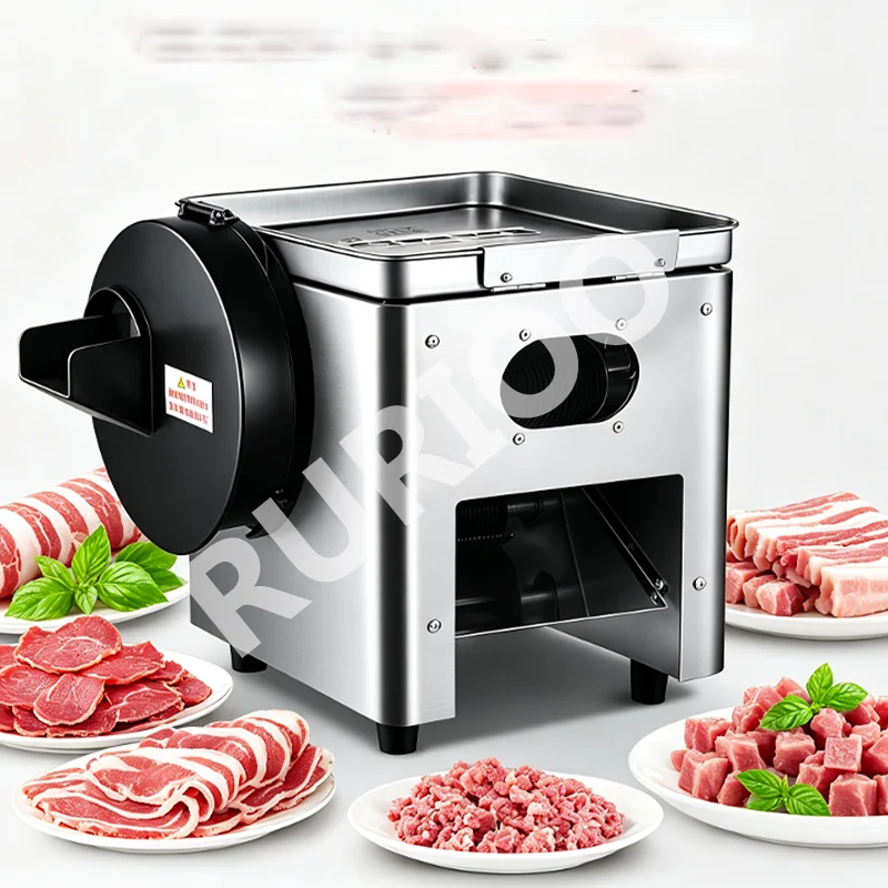 220v Meat Vegetable Slicer Two in One Commercial Automatic Electric Cutter Machine