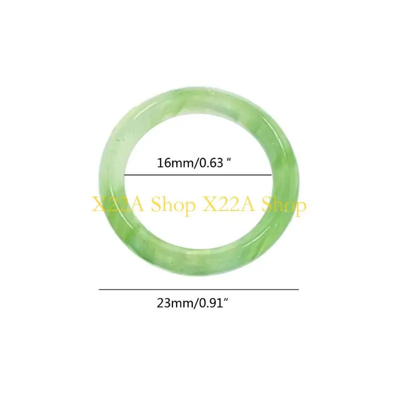 Einzigartige Acrylimitation Jade Ringe Einfacher Gradientenfarbe stapelbarer Ringschmuck