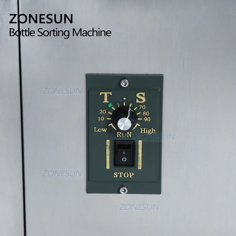 ZONESUN Desktop Automatic Rotary Round Plastic Bottle Jar Collecting Packaging Sorting Turntable Machine for Production Line