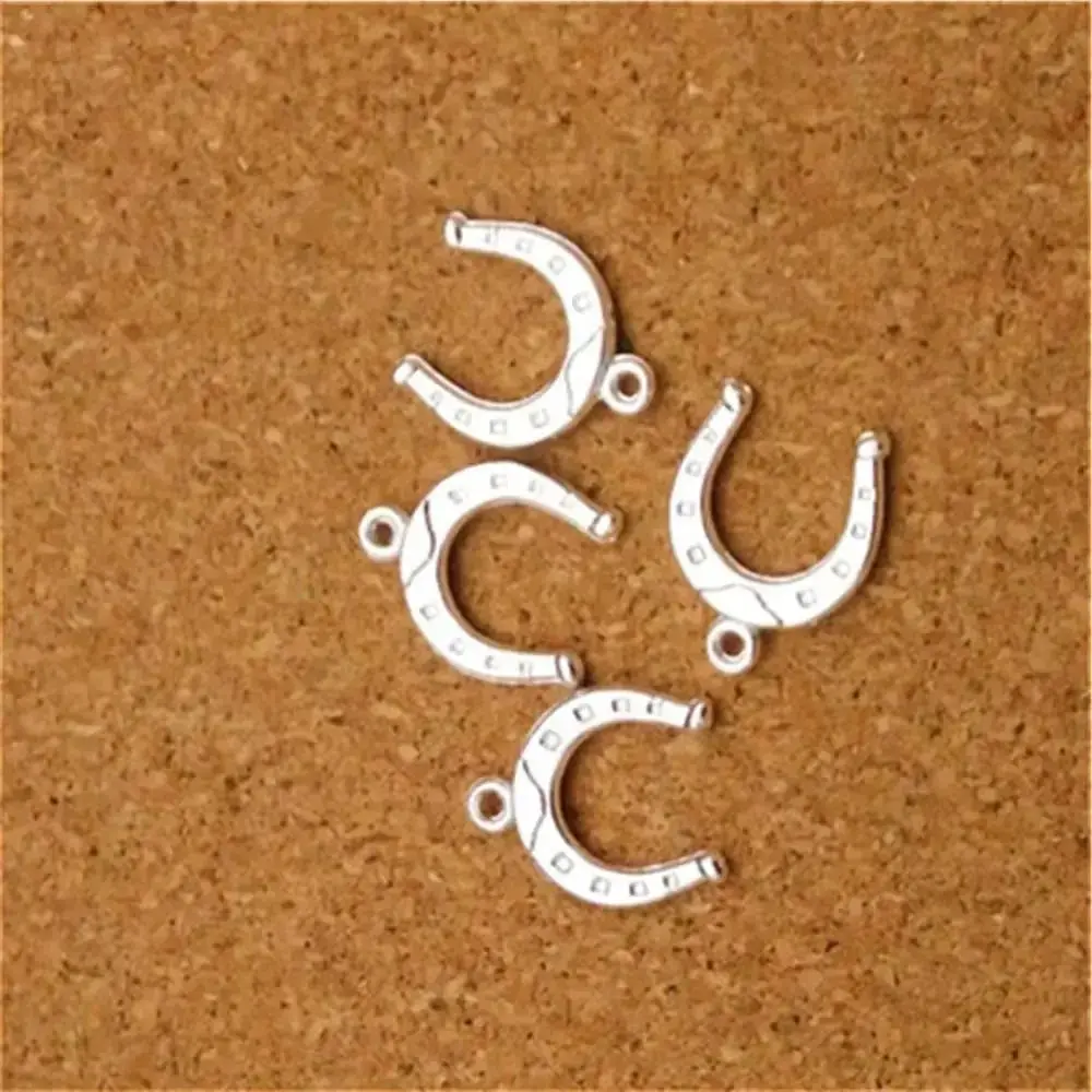 30pcs Charms Lucky European Horseshoe Haning Bead Charms Fit Style Bracelet Antique Jewelry Making DIY Handmade Craft