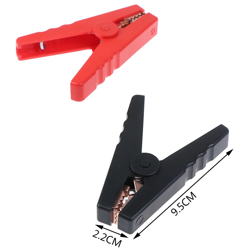100 A große Krokodil-Krokodilklemmen, robuste, isolierte Batterieladegerät-Clips mit PVC-Abdeckung, Jumper-Kabelklemmen aus reinem Kupfer