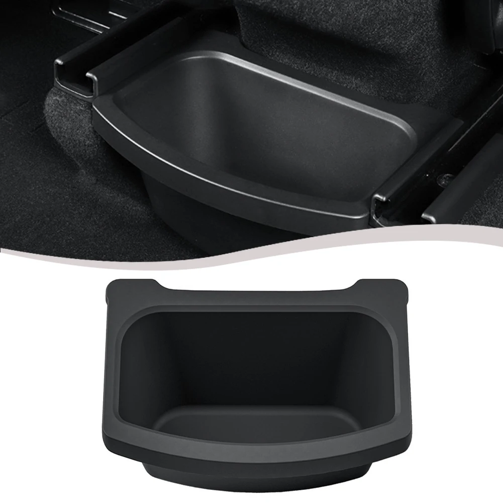 

01 1pcs Car Rear Center Console Floor Storage Box For Tesla For Model Y For Juniper 2025 Seats Under Seat Drawer Storage Box