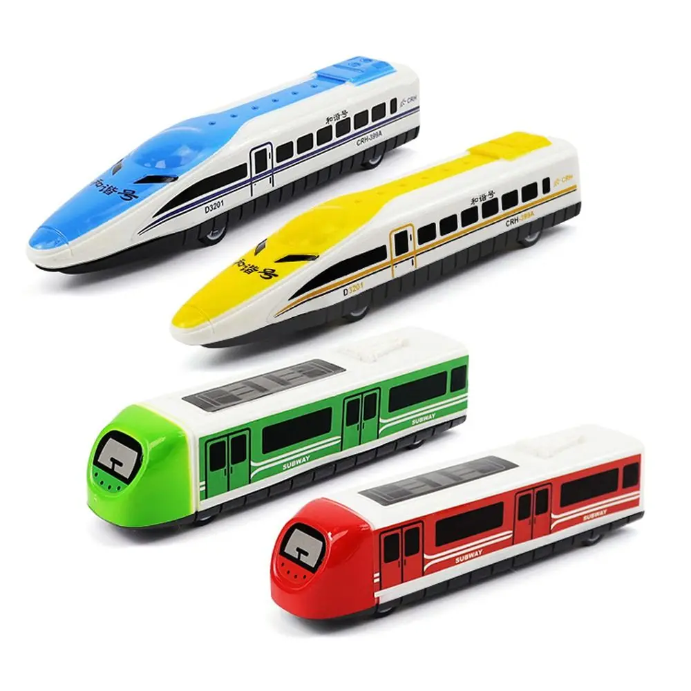 Kids Gift High-speed Pull Back Train Miniatuur Kleurrijke Trein Simulatiemodel Plastic Educatieve Trein Model Speelgoedcollectie