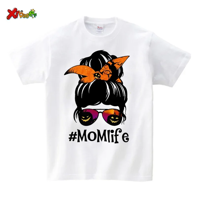 Halloween Family Life Shirt Matching Outfits for Kids Dad Life Mom Baby Party Shirt Personalized Name Family Look Party Outfits