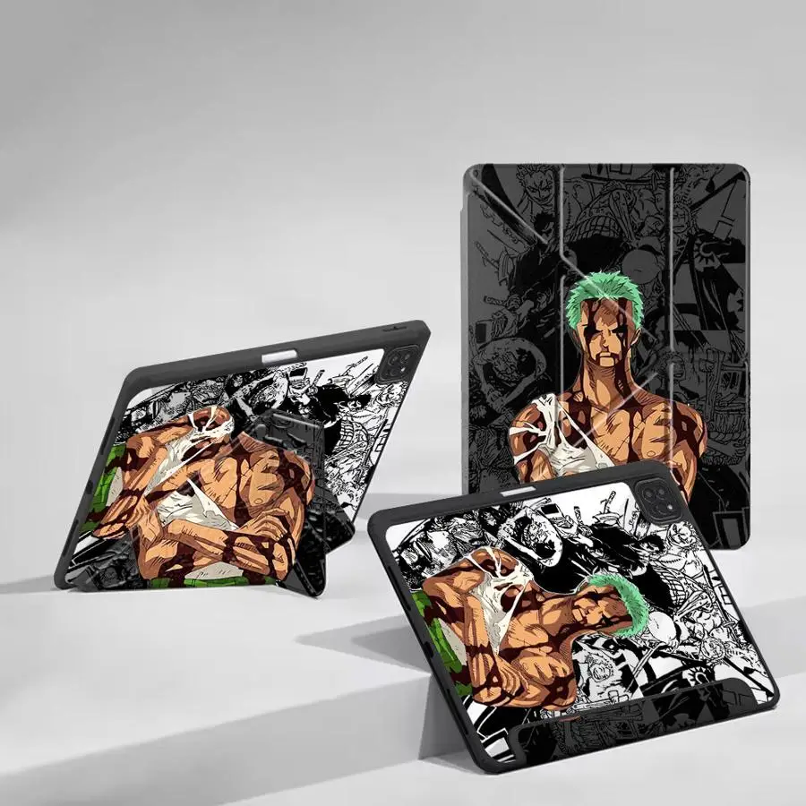 

Ones P-Piece Zoro Tablet Case For iPad Air 4 5 M3 M2 M4 11inch Pro 2025 Mini 6 7 Pro 11 10 9 8 7 th 12.9inch Holder Cover