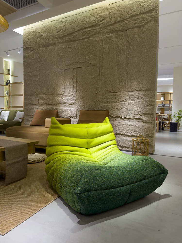 Gradual change color caterpillar sofa small apartment light luxury simple modern single double Italian style Internet celebrity